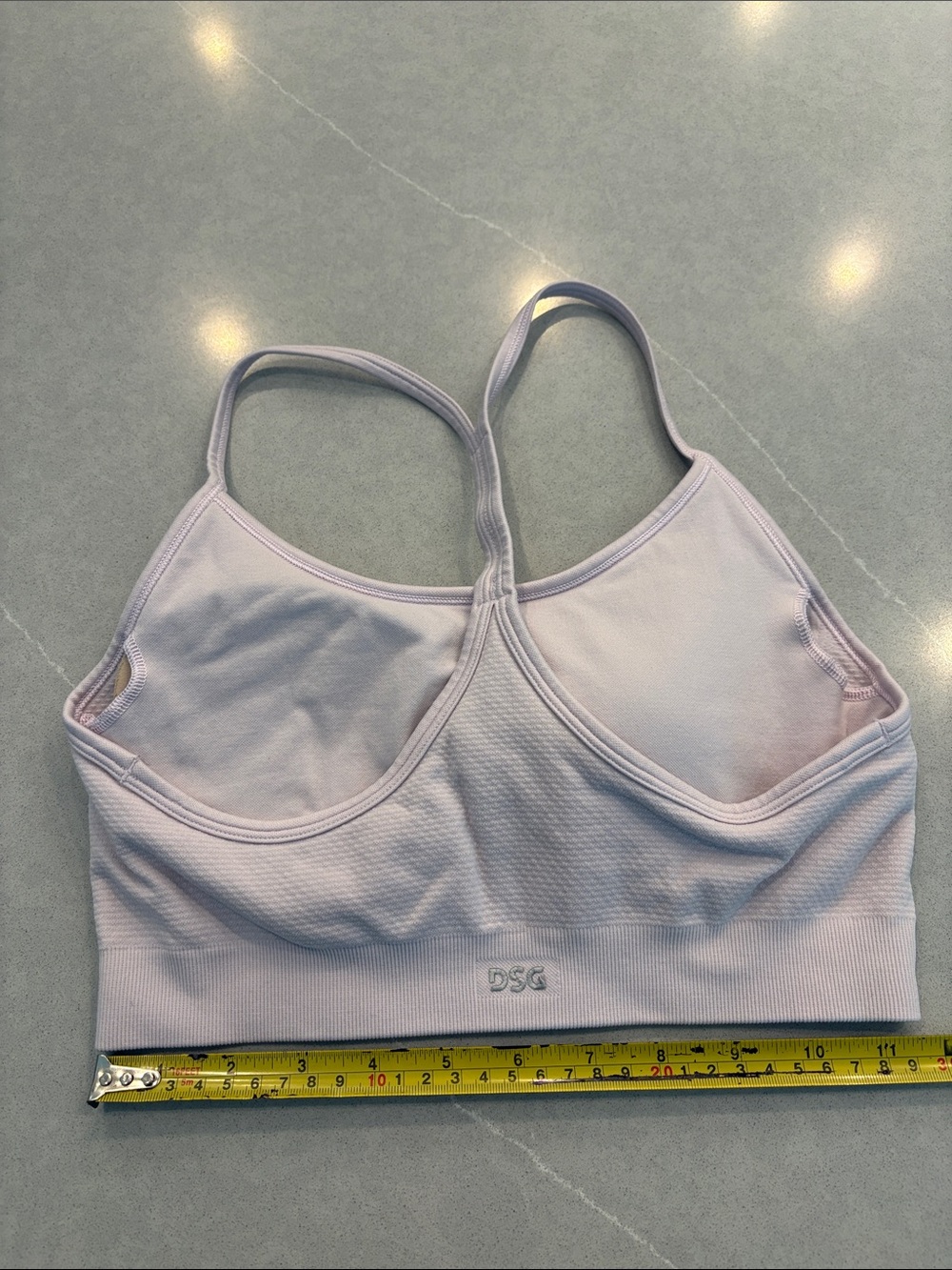 DSG Light Lavender Ribbed Racerback Sports Bra - Picture 2 of 3